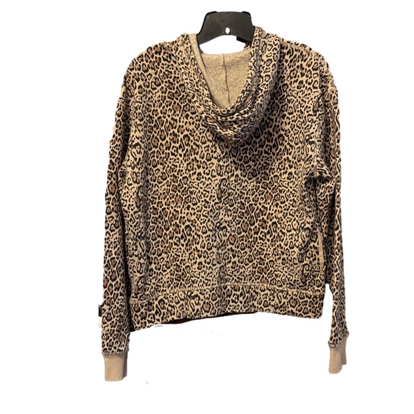 3/$20 Socialite Leopard Print Pullover Hoodie with Fleece Lining Size M - Picture 3 of 5